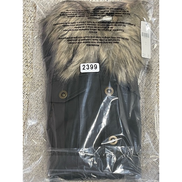 Anthropologie Kellie Faux Leather Fur Trim - NWT - SZ 6 - Picture 9 of 14